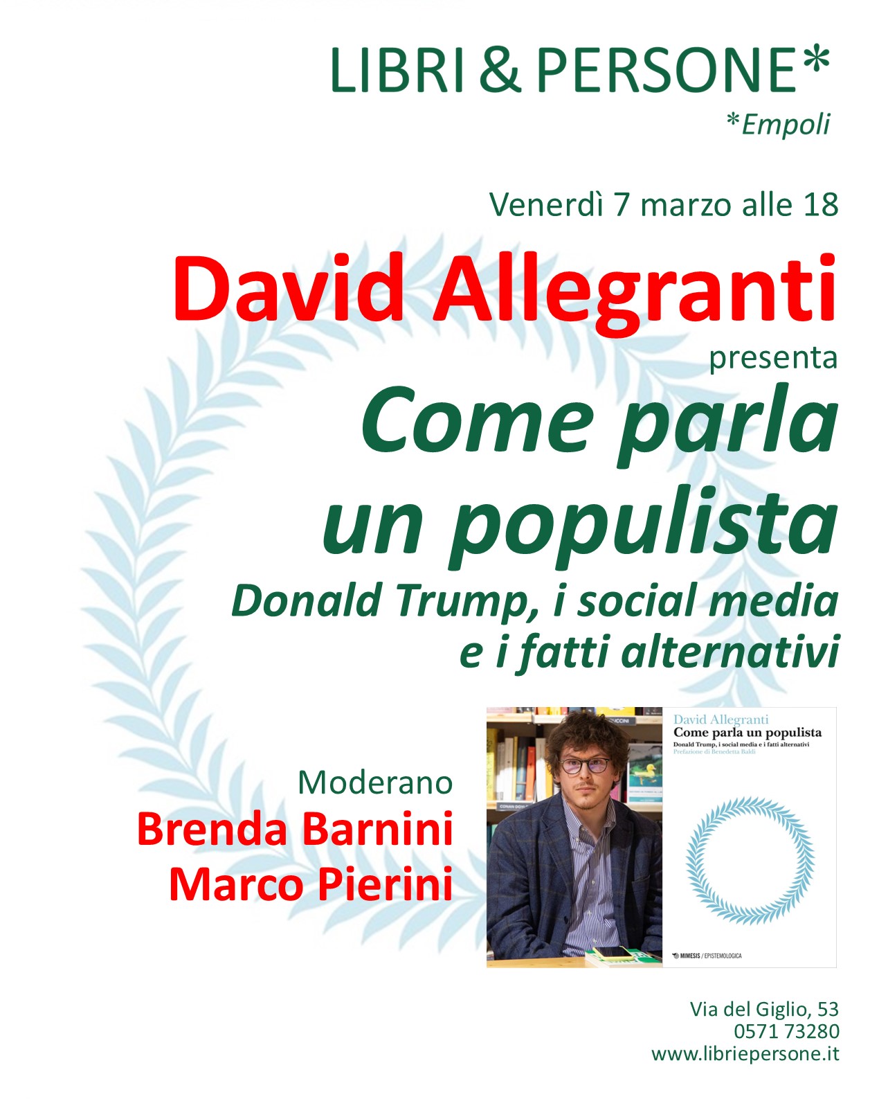 David Allegranti presenta Come parla un populista-Donald Trump, i social media e i fatti alternativi